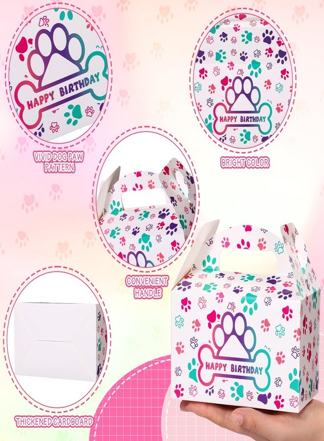 Mifoci 24 Pcs Paw Candy Boxes Dog Themed Party Favors Puppy Print Colorful Treat Box Gift Cartoon Paw Cookie Candy Boxes for Puppy Dog Birthday Goodie Bags Party Supplies - Image 4