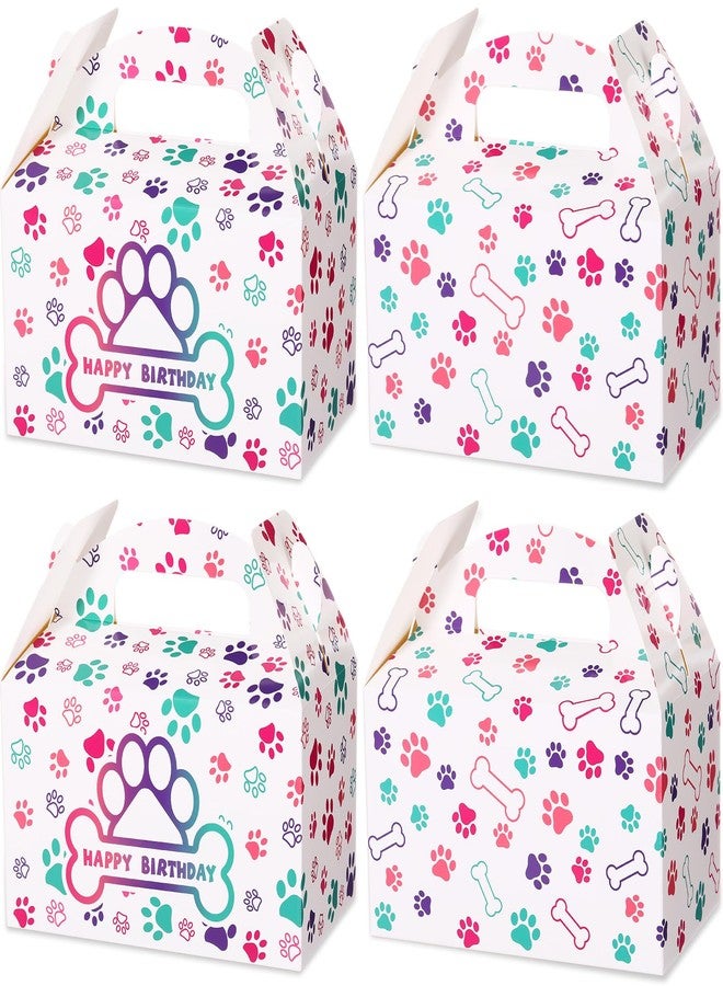 Mifoci 24 Pcs Paw Candy Boxes Dog Themed Party Favors Puppy Print Colorful Treat Box Gift Cartoon Paw Cookie Candy Boxes for Puppy Dog Birthday Goodie Bags Party Supplies - Image 1