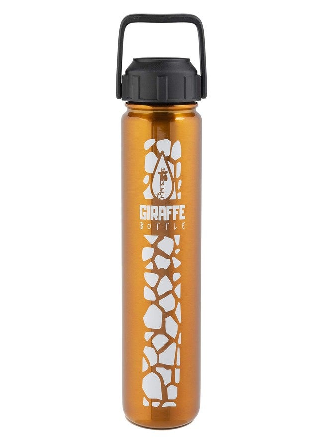 Giraffe Bottle 24oz Stainless Steel Drinking Bottle with Insulated and Direct-Drink Lids, Orange with Giraffe Pattern - Image 3