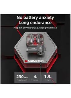 Monster Monster XKT15 Wireless Bluetooth Earbuds Gaming Headphones Deep Bass Low Latency Game Headset with Built-in Microphone Noise Cancellation  - Image 3