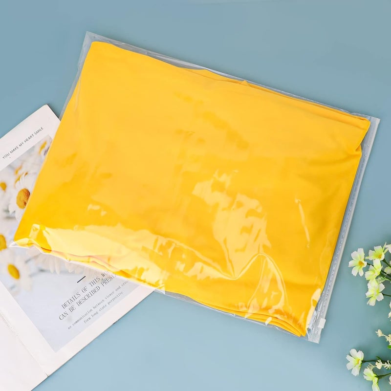 ENPOINT 100pcs 3 mil Thick 12x16 inch Plastic Bags for Small Business, Poly Frosted Zipper Bags for Clothes, Jeans, Jacket, T Shirt Swimsuit for Shipping, Mailing, with Vent Holes - Image 2