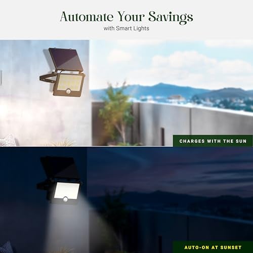 Dylect® Eco Solar Security Light Outdoor for 10Hr Runtime with USB Type-C Charging, Ultra Bright 200W with PIR Motion Sensor, IP65 Waterproof, Solar Light for Parking, Shop, Garden (6500K Cool White) - Image 4