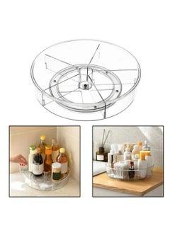 12 inch Single Tier 360 Degree Clear Acrylic Lazy Susan Kitchen Pantry Organizer Rotating Storage Rack