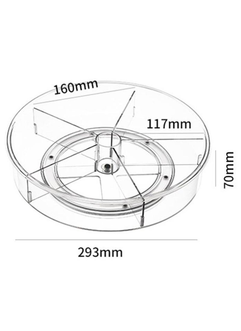 Arabest - 12 inch Single Tier 360 Degree Clear Acrylic Lazy Susan Kitchen Pantry Organizer Rotating Storage Rack - Image 1