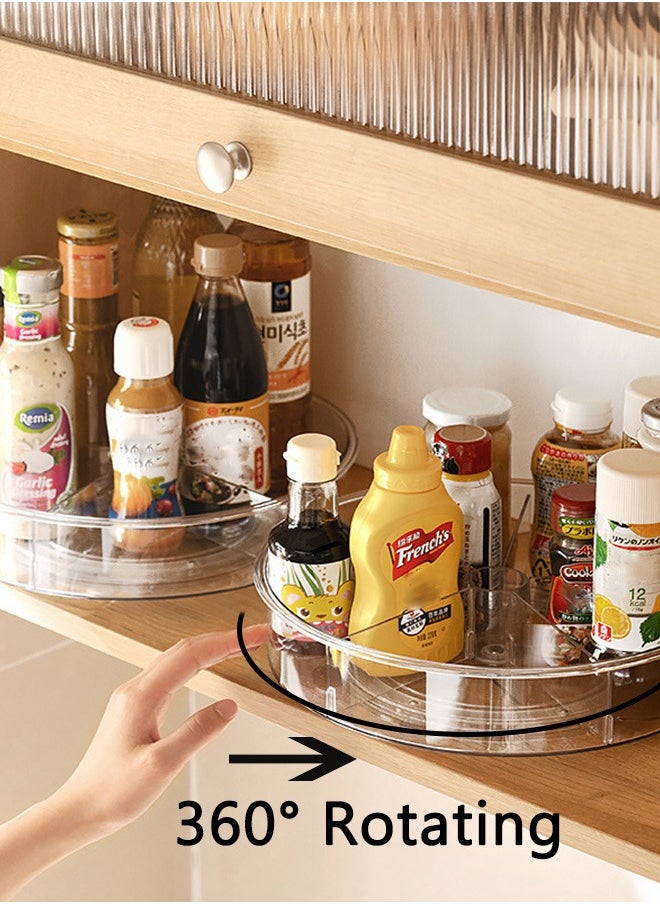 Arabest - 12 inch Single Tier 360 Degree Clear Acrylic Lazy Susan Kitchen Pantry Organizer Rotating Storage Rack - Image 1