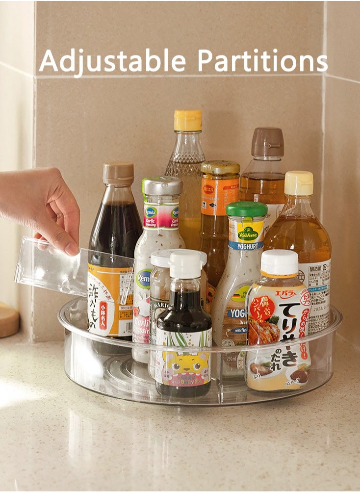 Arabest - 12 inch Single Tier 360 Degree Clear Acrylic Lazy Susan Kitchen Pantry Organizer Rotating Storage Rack - Image 1