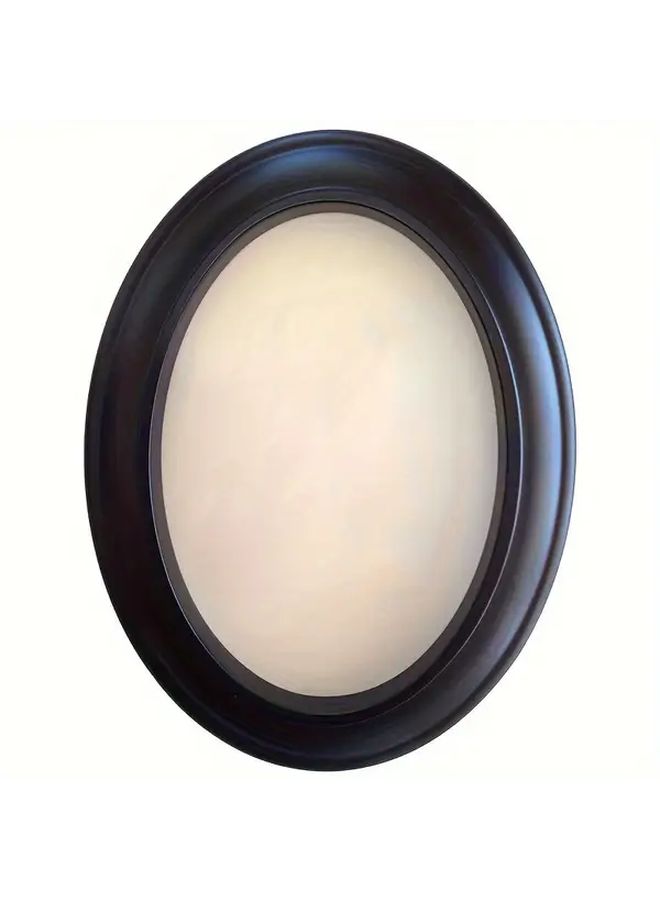 Elegant Black Oval Photo Frame With Mirror Core 4x6 Inch Versatile For Desktop Or Wall Mount Perfect For Home Office Decor - Image 5