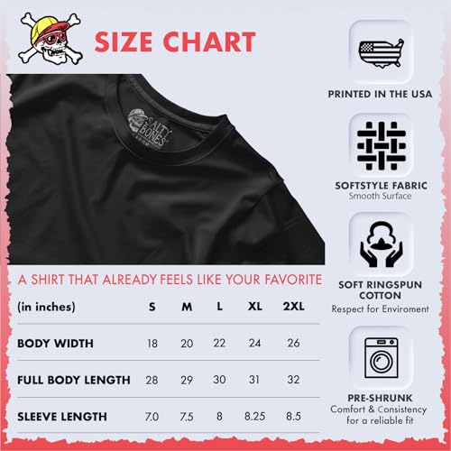Salty Bones On My Way to Making Bad Decisions T-Shirt, 100% Ringspun Cotton, Classic Fit,Printed in USA (US, Alpha, Large, Regular, Regular, Black) - Image 4