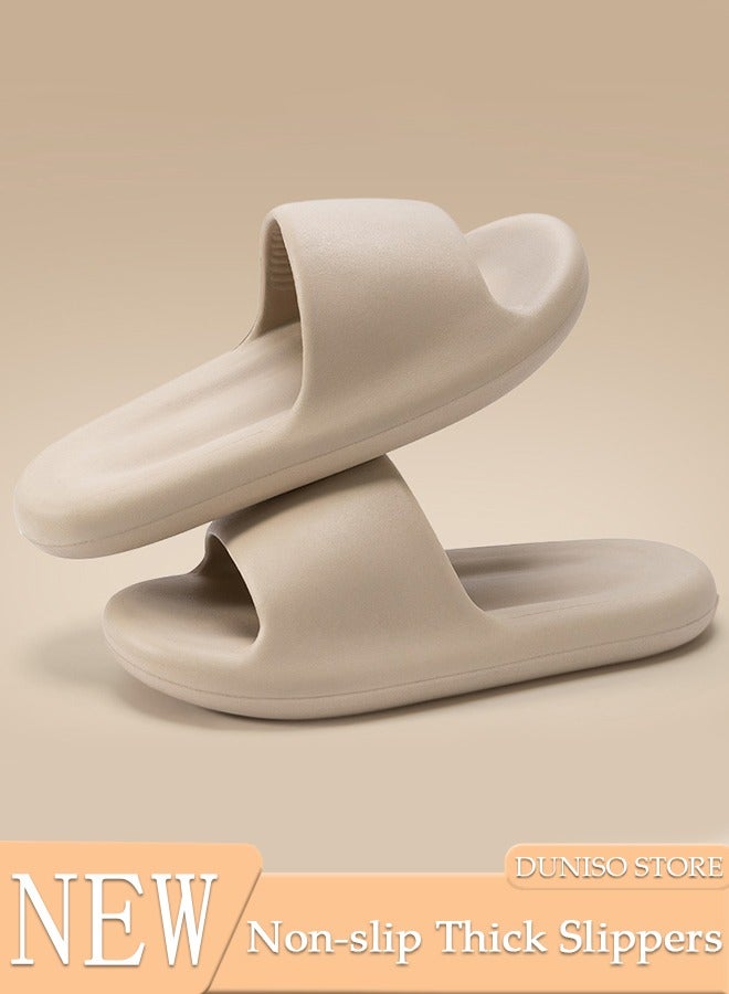 DUNISO Slippers for Men and Women Quick Drying Bath Slippers with Thick Sole Non-Slip Soft Slippers Open Toe High Tenacity House Bedroom Slippers Spa Bath Pool Gym House Sandals for Indoor & Outdoor - Image 1