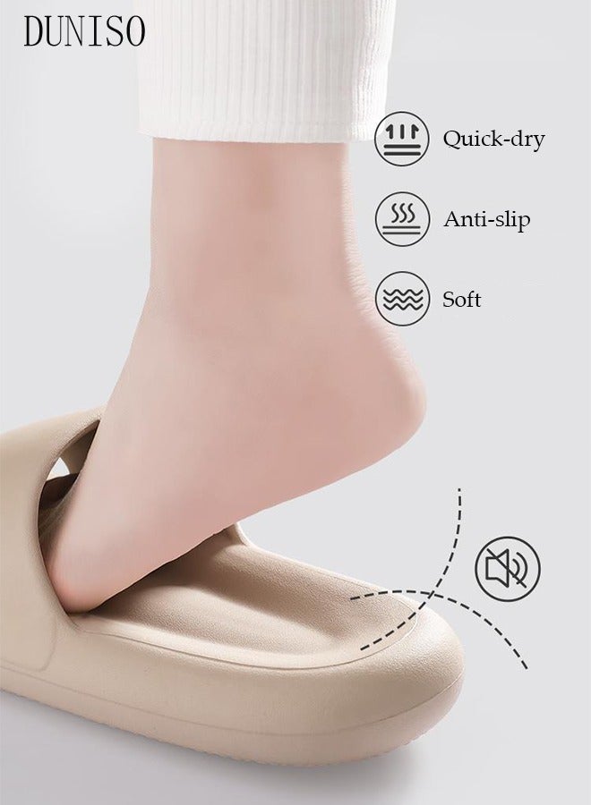 DUNISO Slippers for Men and Women Quick Drying Bath Slippers with Thick Sole Non-Slip Soft Slippers Open Toe High Tenacity House Bedroom Slippers Spa Bath Pool Gym House Sandals for Indoor & Outdoor - Image 3