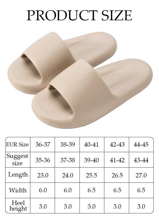 DUNISO Slippers for Men and Women Quick Drying Bath Slippers with Thick Sole Non-Slip Soft Slippers Open Toe High Tenacity House Bedroom Slippers Spa Bath Pool Gym House Sandals for Indoor & Outdoor - Image 2