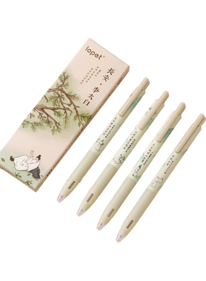 Lopet Black Pen, Retractable Gel Pen, Stylish Design, 0.5Mm Black Ink, St Tip, Quick-Drying Signature Pen, Student Exam Pen, Lt-1333 [Chang'An · Li Taiwei] - Image 1