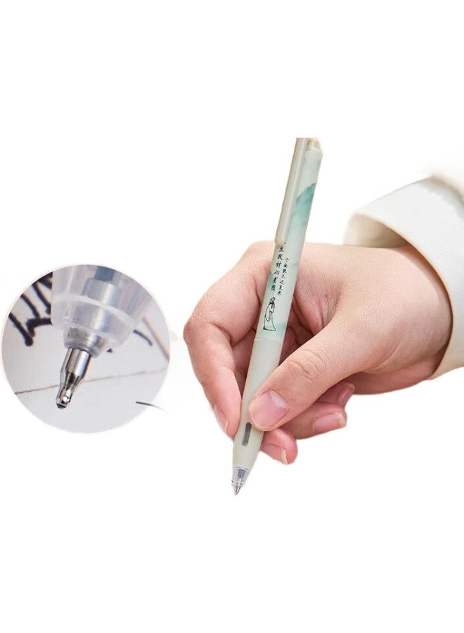 Lopet Black Pen, Retractable Gel Pen, Stylish Design, 0.5Mm Black Ink, St Tip, Quick-Drying Signature Pen, Student Exam Pen, Lt-1333 [Chang'An · Li Taiwei] - Image 2