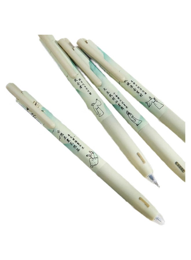 Lopet Black Pen, Retractable Gel Pen, Stylish Design, 0.5Mm Black Ink, St Tip, Quick-Drying Signature Pen, Student Exam Pen, Lt-1333 [Chang'An · Li Taiwei] - Image 3