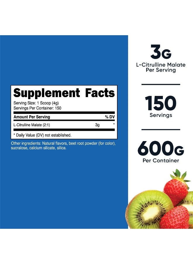 Nutricost L-Citrulline Malate 2:1 600 Gram Strawberry Kiwi - Image 4