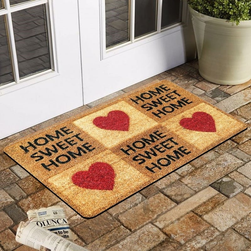 Esnature 45X70 cm Digital Printing Sweet Home Themed Multi-Purpose Interior and Exterior Door Mat  - Image 1