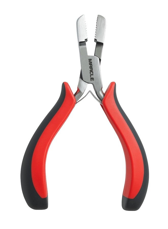 Miracle Hair Extension Removal Pliers for Micro Rings Beads and Fusion Bonds, Serrated Jaw Professional Tool for I Tip Loop and Pre Bonded Extensions Stainless Steel Ergonomic Grip by MIRACLE - Image 4