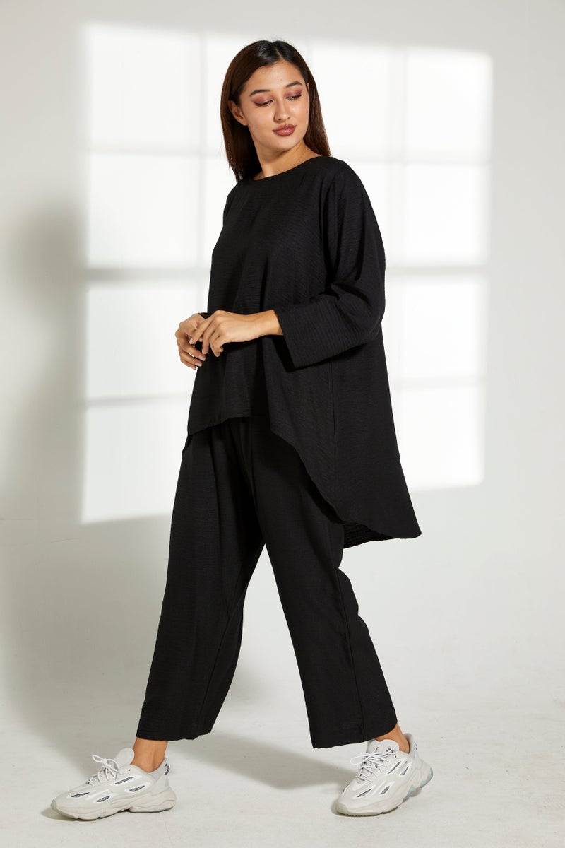 Moistreet Boat Neck Top & Pants Set - Image 3