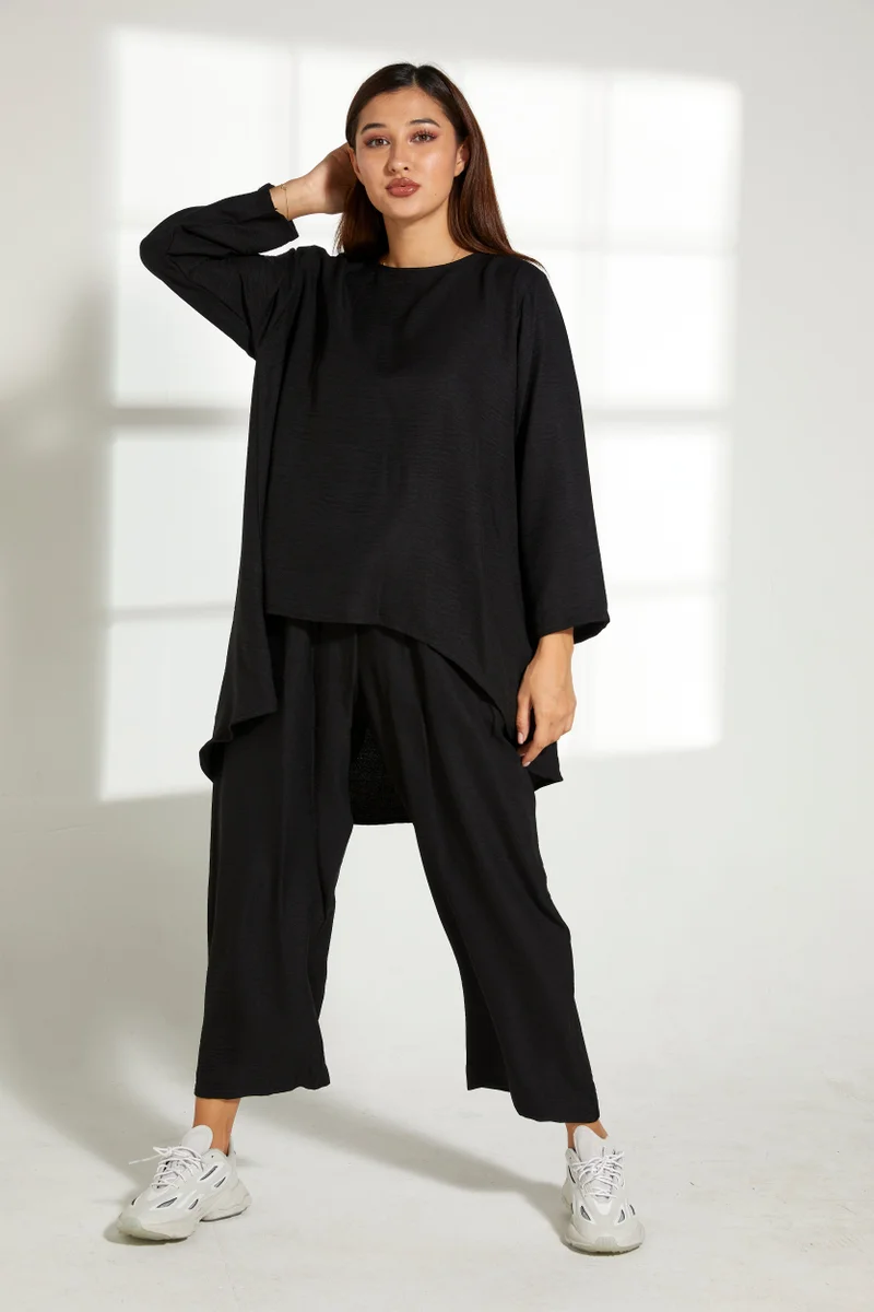 Moistreet Boat Neck Top & Pants Set
