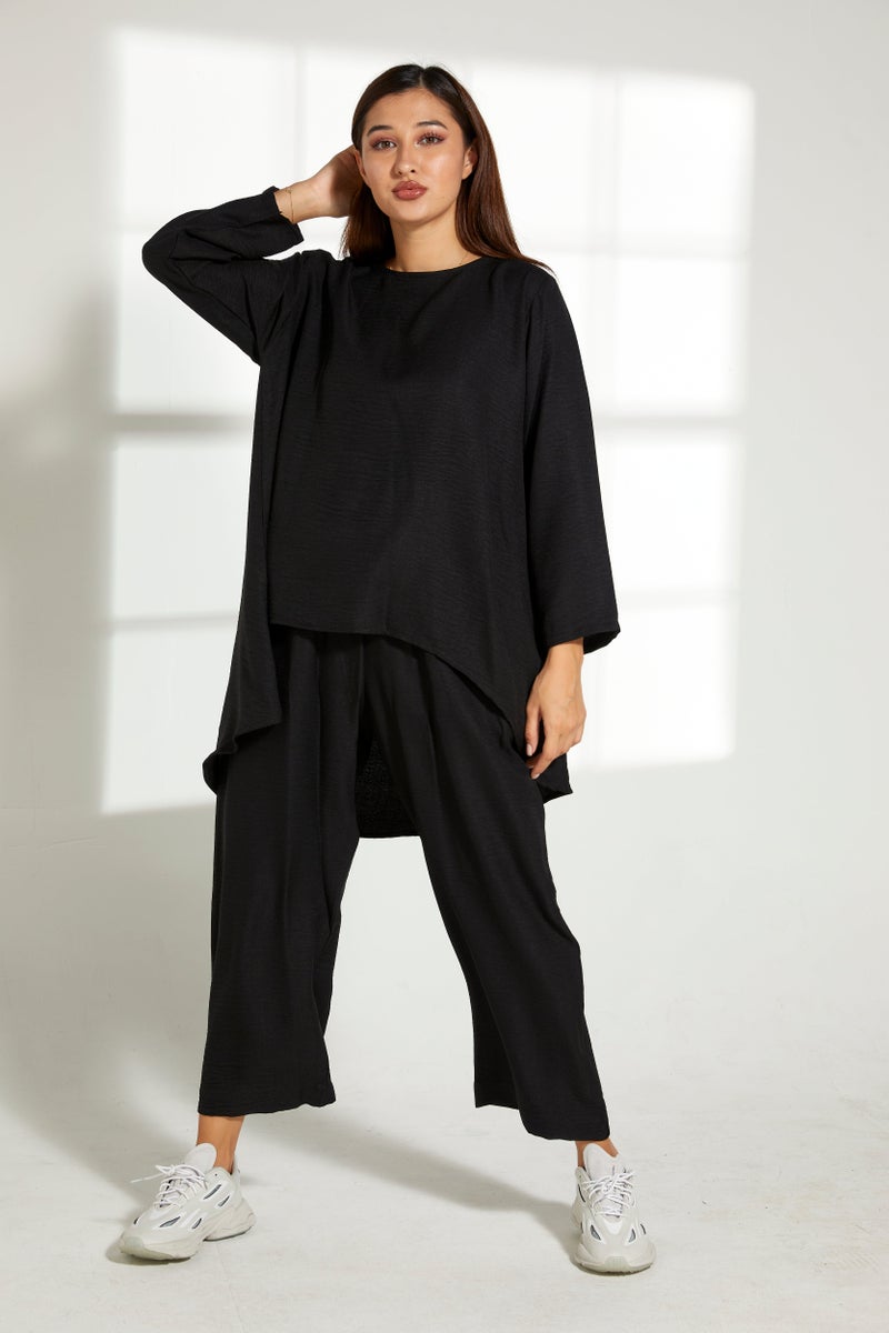 Moistreet Boat Neck Top & Pants Set - Image 2