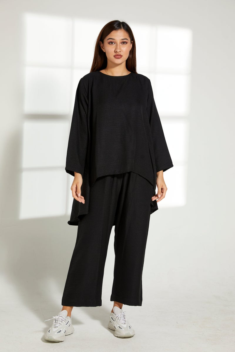 Moistreet Boat Neck Top & Pants Set - Image 4