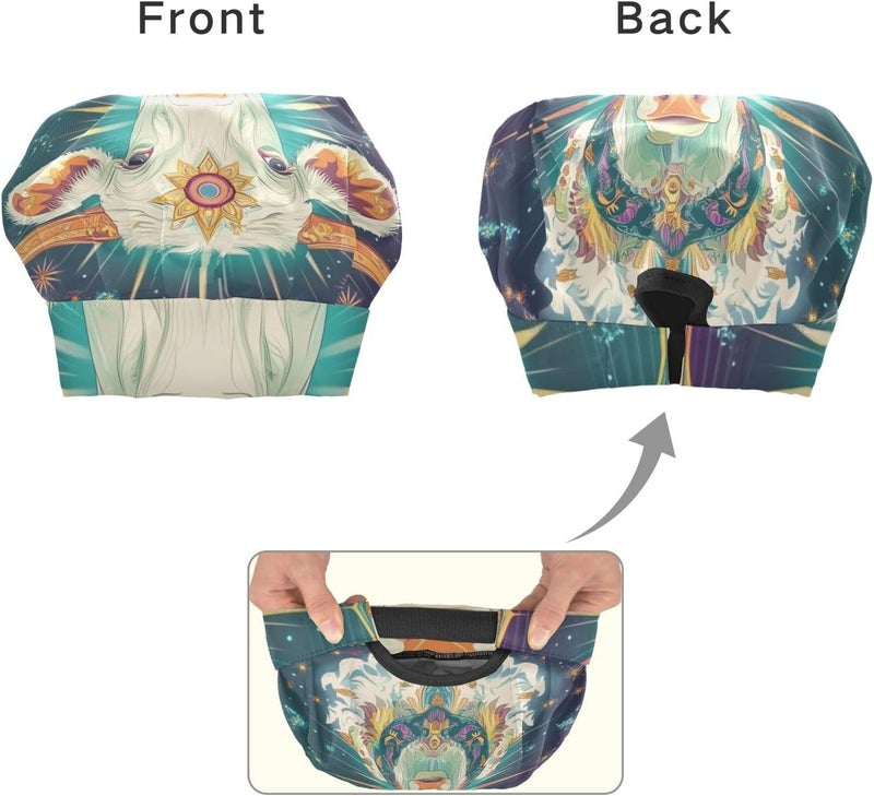 KLL Children Grill Aprons Functional Cow Tarot Cooking Aprons Toddler Chef Hat Set for Boys Girls Art Painting Activity 3-12 Years Old - Image 2