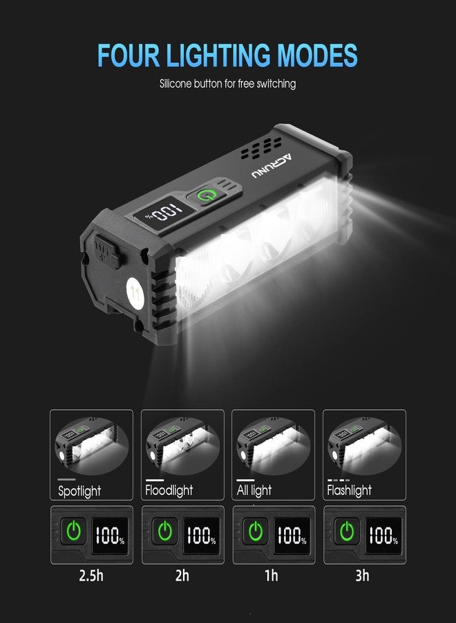 ACRUNU Super Bright LED Bike Light, USB Rechargeable Bicycle Headlight, Waterproof Bike Headlight, Waterproof Bike Headlight with Power Display, MTB Off-Road Cycling Commuting - Image 5