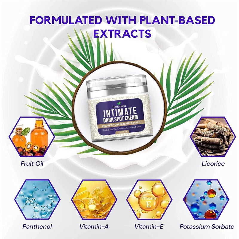 Beautzilla Intimate Area Dark Spot Corrector with Instant Results for Knees, Elbows, Underarms, and Thighs, White, 1.7 Fl Oz (Pack of 1) - Image 5