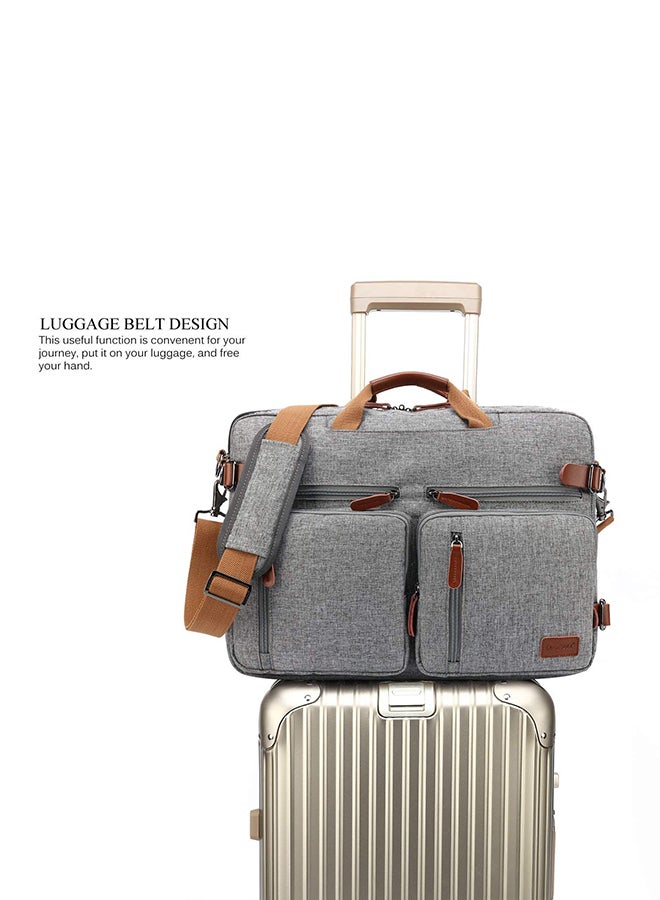 Convertible Multi-Functional Laptop Briefcase Grey  - Image 3
