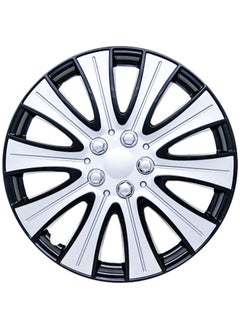 EMTC Pack of 4 EM-3140 Taiwan Wheel Cover | 14" Inch | Black Silver Universal Nested Style  - Image 2