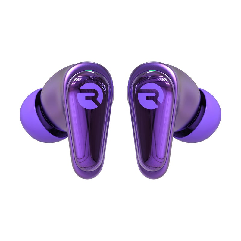 Raycon Pro Earbuds Wireless Bluetooth + 6 Microphones with Hybrid Active Noise Canceling, Sweat & Water-Resistant Earphones, Premium Wireless Ear Buds Bluetooth 40 Hours Playtime (Purple) - Image 1