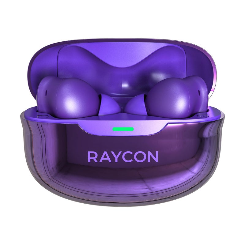 Raycon Pro Earbuds Wireless Bluetooth + 6 Microphones with Hybrid Active Noise Canceling, Sweat & Water-Resistant Earphones, Premium Wireless Ear Buds Bluetooth 40 Hours Playtime (Purple) - Image 2