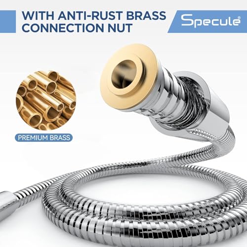 Specule PL-01 1 Meter SS-304 Grade High-Pressure Shower Hose Pipe | Flexible Jet Spray Tube for Health Faucet & Hand Shower | Rust-Resistant Chrome Finish | Leak-Proof & Durable Design - Image 3