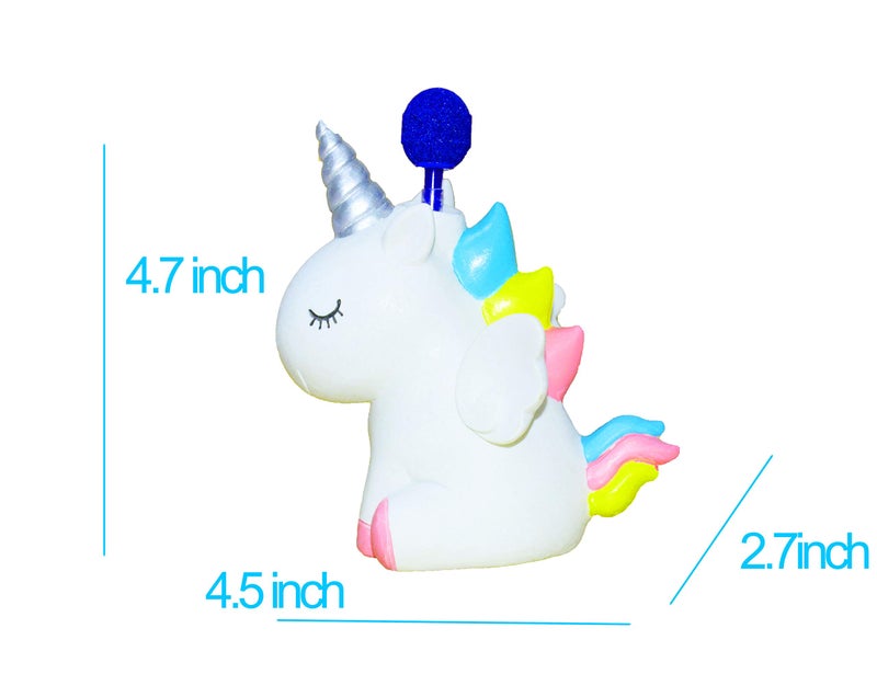 TEEMO Fish Tank Decor Cute Unicorn Air Bubbler for Fish Tank, Oxygen Pump Resin Crafts for Aquarium Fish Tank Decor, with Air Bubbler - Image 3