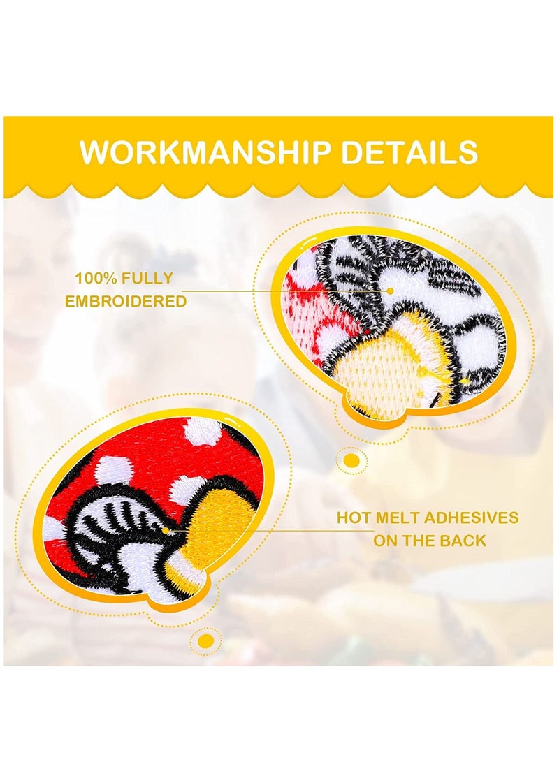 KASTWAVE Mushroom Embroidery Patches, 40 Pcs Clothing Mini Mushroom Stickers Nature Patches Suitable for Clothes Dress Hat Pants Shoes Curtain DIY Embroidery Applique Patch Sewing Craft Decoration  - Image 2