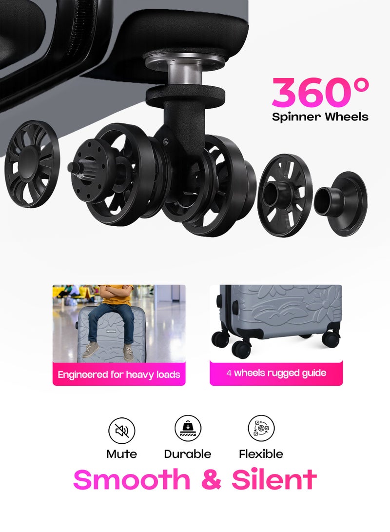 فيبتور طقم حقائب سفر 3 قطع ABS بعجلات مع نظام رقم قابل للقفل - Image 2