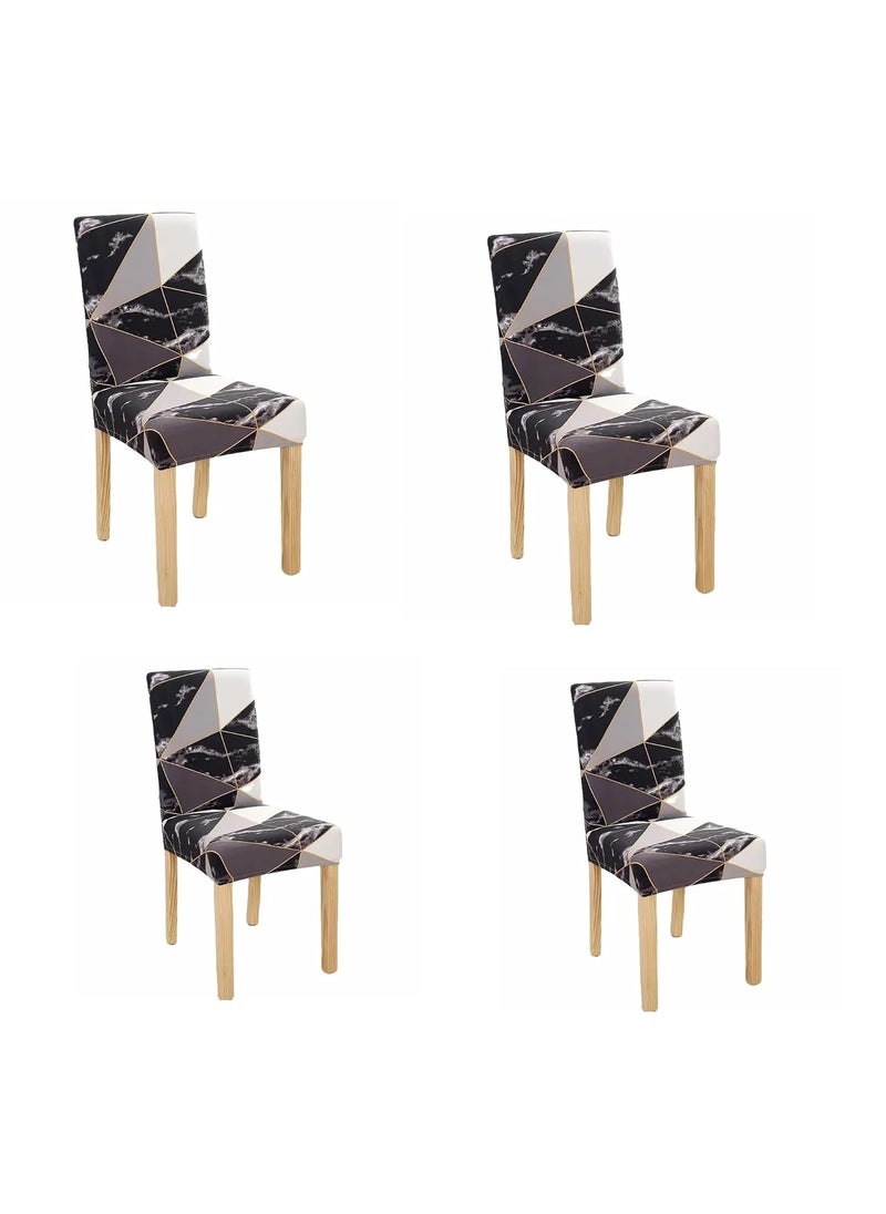 Cloud Search Cloud Search Dining Chair Cover Dining Chair Covers Set of 4 Easy Chair Cloth Elastic and Washable Dining Table Chair Cover Seater Waterproof Elastic Chair Covers for Home Party Wedding  - Image 2