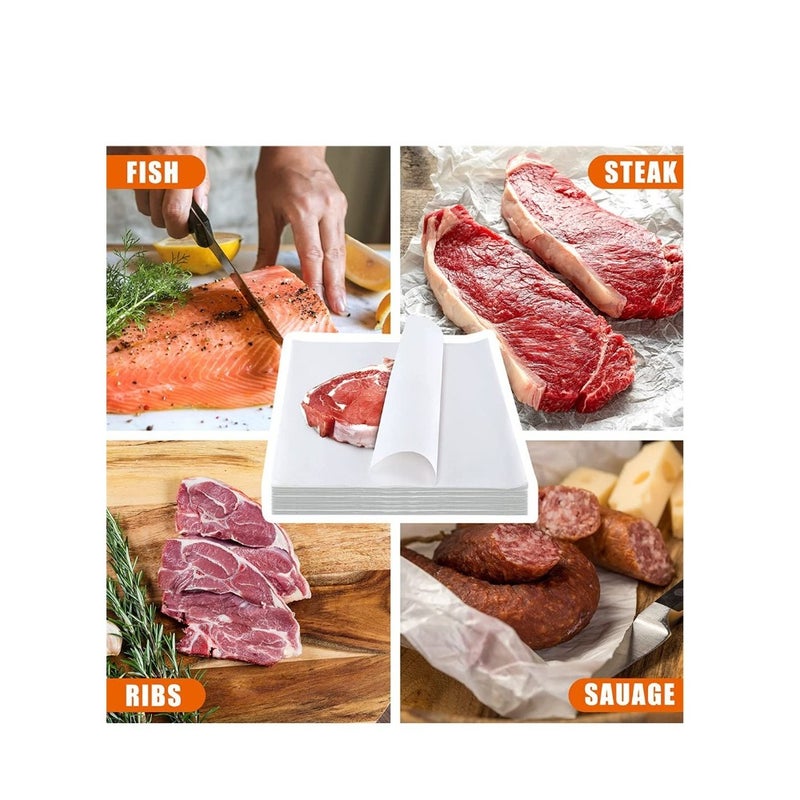 White Butcher Paper 100 Pieces 12 x 12 Inches Disposable Butcher Paper Sheets Square Meat Sheet Precut Butcher Paper No Wax Butcher Paper for Wrapping Meat Heat PressArt Project - Image 2