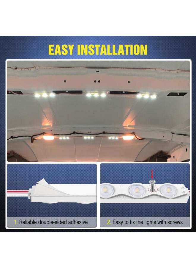 Nilight 60Leds Van Interior Light Kits 12V White Led Ceiling Lighting Kits For Truck Van Rv Boats Caravans Trailers Lorries Transit (20 Modules, White), 2 Years Warranty (Tl-39) - Image 5