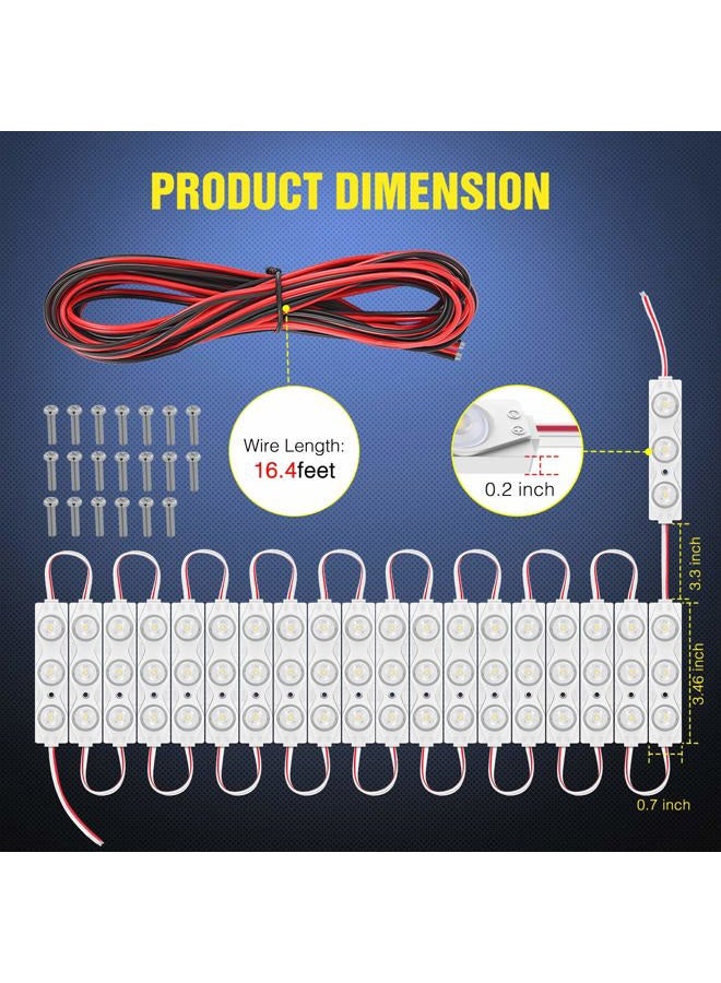 Nilight 60Leds Van Interior Light Kits 12V White Led Ceiling Lighting Kits For Truck Van Rv Boats Caravans Trailers Lorries Transit (20 Modules, White), 2 Years Warranty (Tl-39) - Image 2