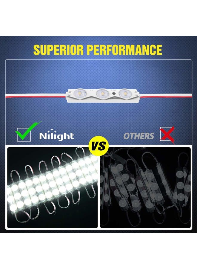 Nilight 60Leds Van Interior Light Kits 12V White Led Ceiling Lighting Kits For Truck Van Rv Boats Caravans Trailers Lorries Transit (20 Modules, White), 2 Years Warranty (Tl-39) - Image 3