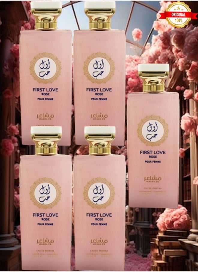 فيرست 5 قطع عطر فيرست لاف روز 100 مل  - Image 1