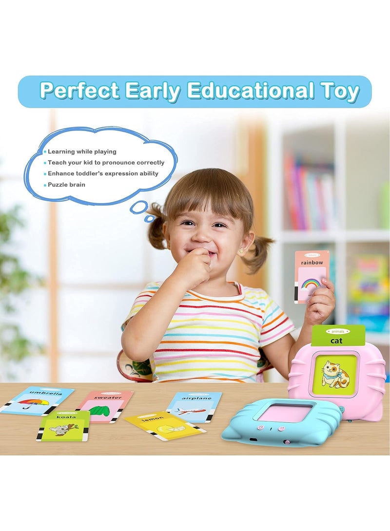 ايه دبليو اتش  لعبة تعليمية AWH Topcolor للأطفال، استمع وتعلم بطاقات فلاش مسموعة لمحو الأمية للأطفال الصغار من عمر 1 إلى 6 سنوات، جهاز بطاقات تعليمية للأولاد والبنات مع 112 قطعة... - Image 3