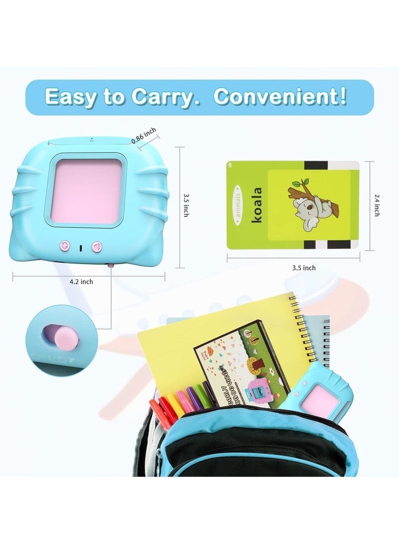 ايه دبليو اتش  لعبة تعليمية AWH Topcolor للأطفال، استمع وتعلم بطاقات فلاش مسموعة لمحو الأمية للأطفال الصغار من عمر 1 إلى 6 سنوات، جهاز بطاقات تعليمية للأولاد والبنات مع 112 قطعة... - Image 5