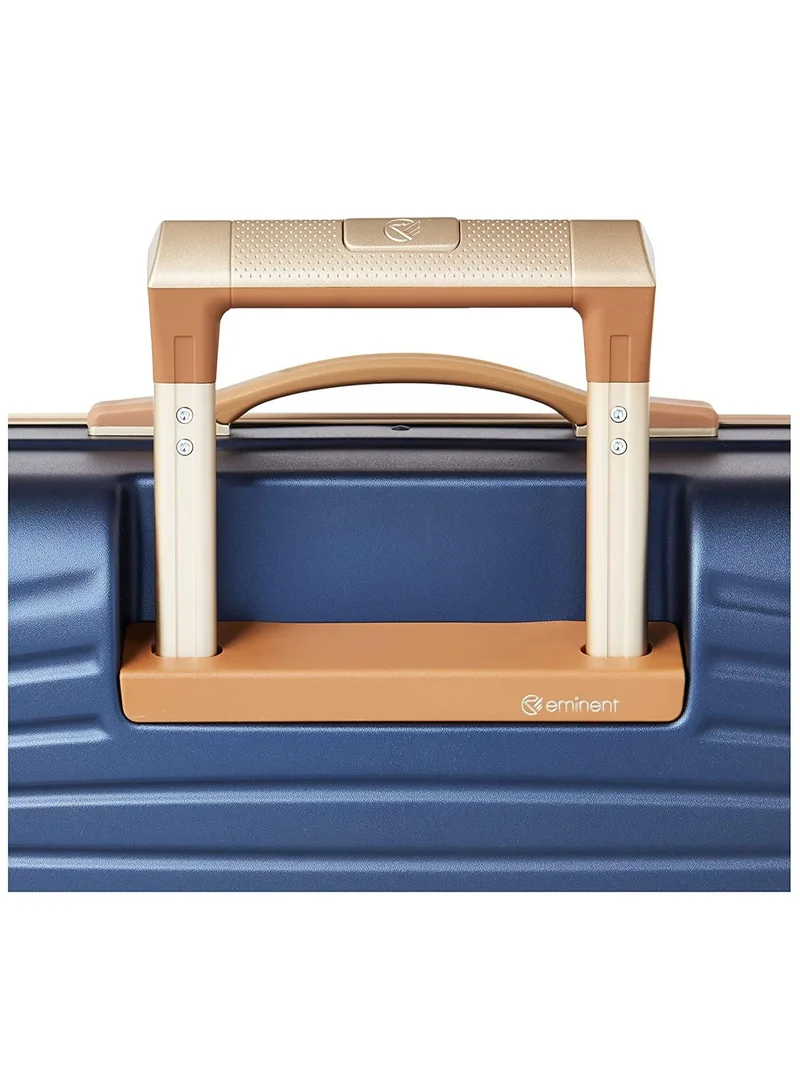 eminent Hard Case Travel Bags Makrolon Polycarbonate Gold Jetstream Aluminum Frame Luggage Zipper Less Suitcase Extra Corner Protection Double Tsa Lock E9R1 Set of 3 Blue Moon
