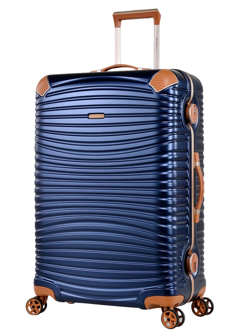 eminent Hard Case Travel Bags Makrolon Polycarbonate Gold Jetstream Aluminum Frame Luggage Zipper Less Suitcase Extra Corner Protection Double Tsa Lock E9R1 Set of 3 Blue Moon  - Image 2