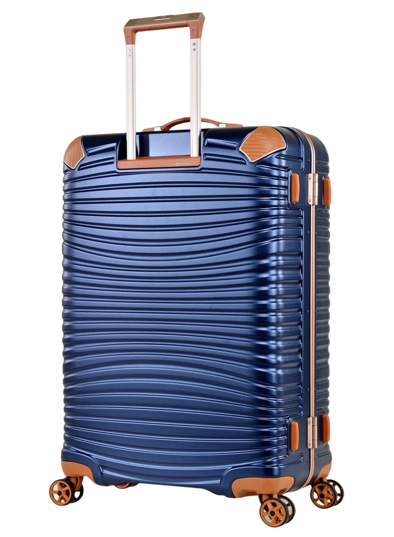 eminent Hard Case Travel Bags Makrolon Polycarbonate Gold Jetstream Aluminum Frame Luggage Zipper Less Suitcase Extra Corner Protection Double Tsa Lock E9R1 Set of 3 Blue Moon  - Image 3