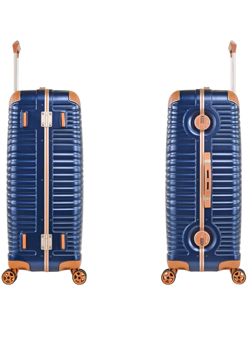 eminent Hard Case Travel Bags Makrolon Polycarbonate Gold Jetstream Aluminum Frame Luggage Zipper Less Suitcase Extra Corner Protection Double Tsa Lock E9R1 Set of 3 Blue Moon