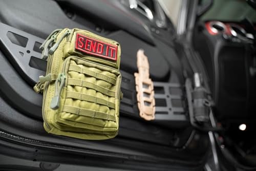 DV8 Offroad Front Door Pocket Molle Panels for The 2018-2025 Jeep Wrangler JL & 2020-2025 Jeep Gladiator JT | Rigid Steel Design Replaces The Weak Saggy Net | DV8 Offroad - Image 2