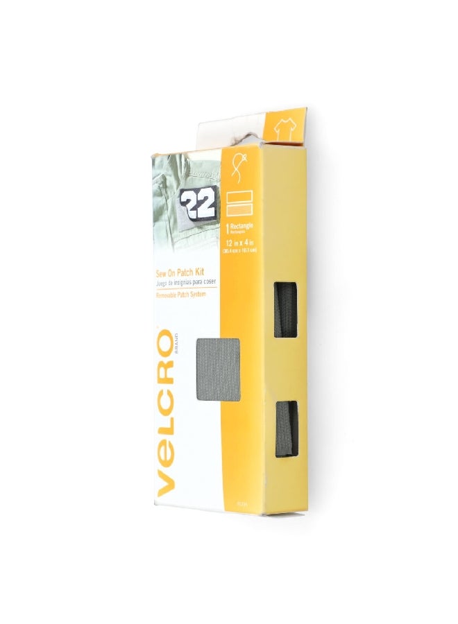 Velcro Rectangular Shaped Removable Sew On Patch Kit Foliage Green 12 x 4 Inch 91219 - Image 3